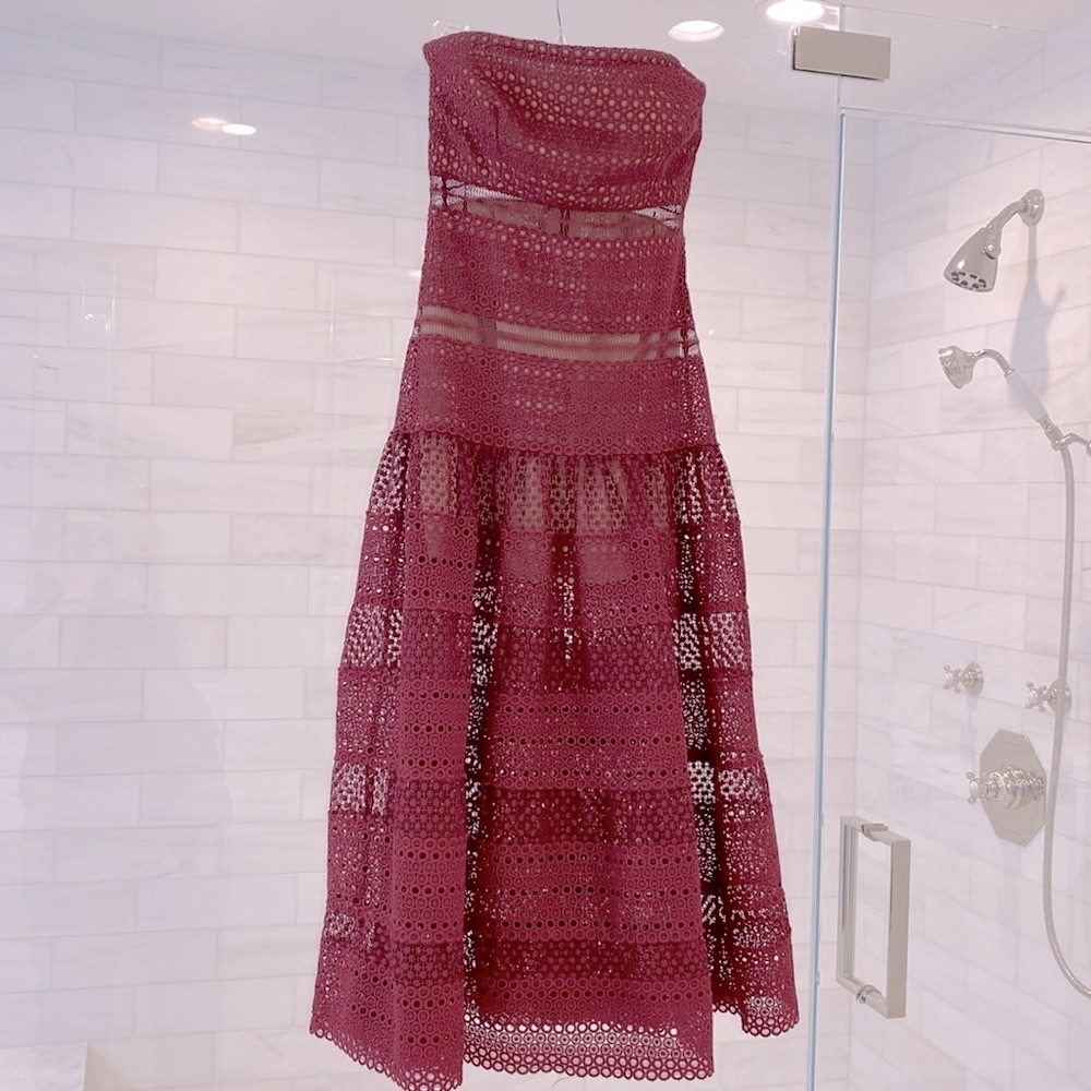 Self-Portrait Strapless Dress - Picture 1 of 5
